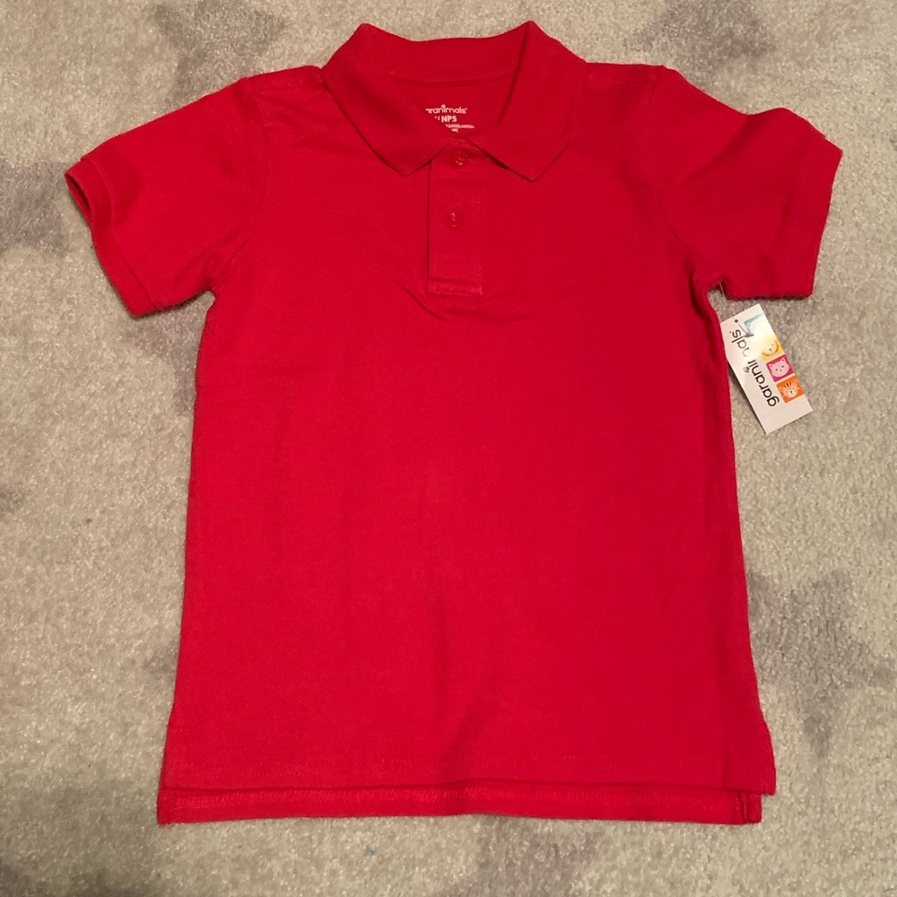 *NWT* Red Button Up Short Sleeve Polo
